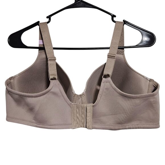 Vanity Fair Full Figure Underwire Padded Push Up Bra 76382 Size 42D Beige Lace - Picture 2 of 5